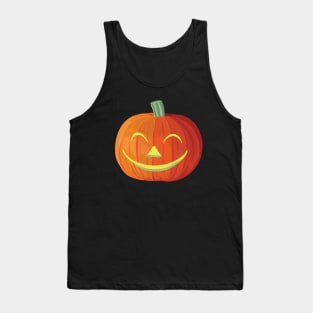 Spooky Smiling Halloween Pumpkin Tank Top
